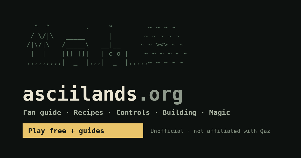Asciilands Guide (asciilands.org) – Play Free, Controls & Tips